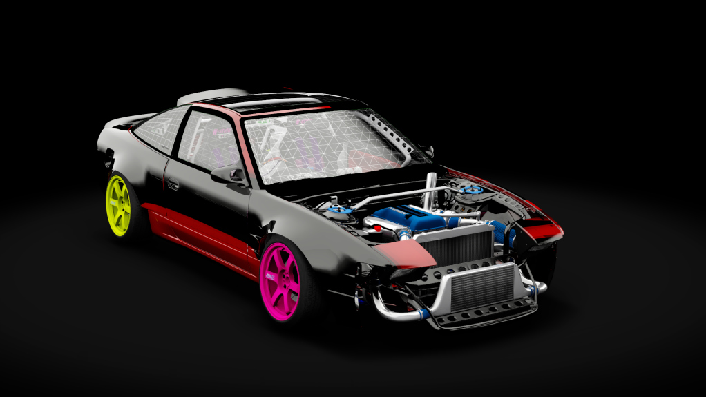 SF Nissan 180SX Missile SR20, skin Red_Black